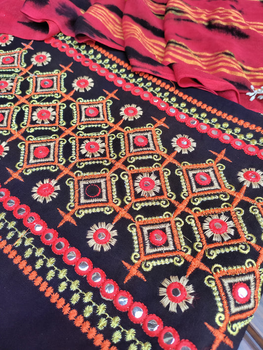 Lavanya Rani Pink Full Embroidery with Mirron Work Suit set